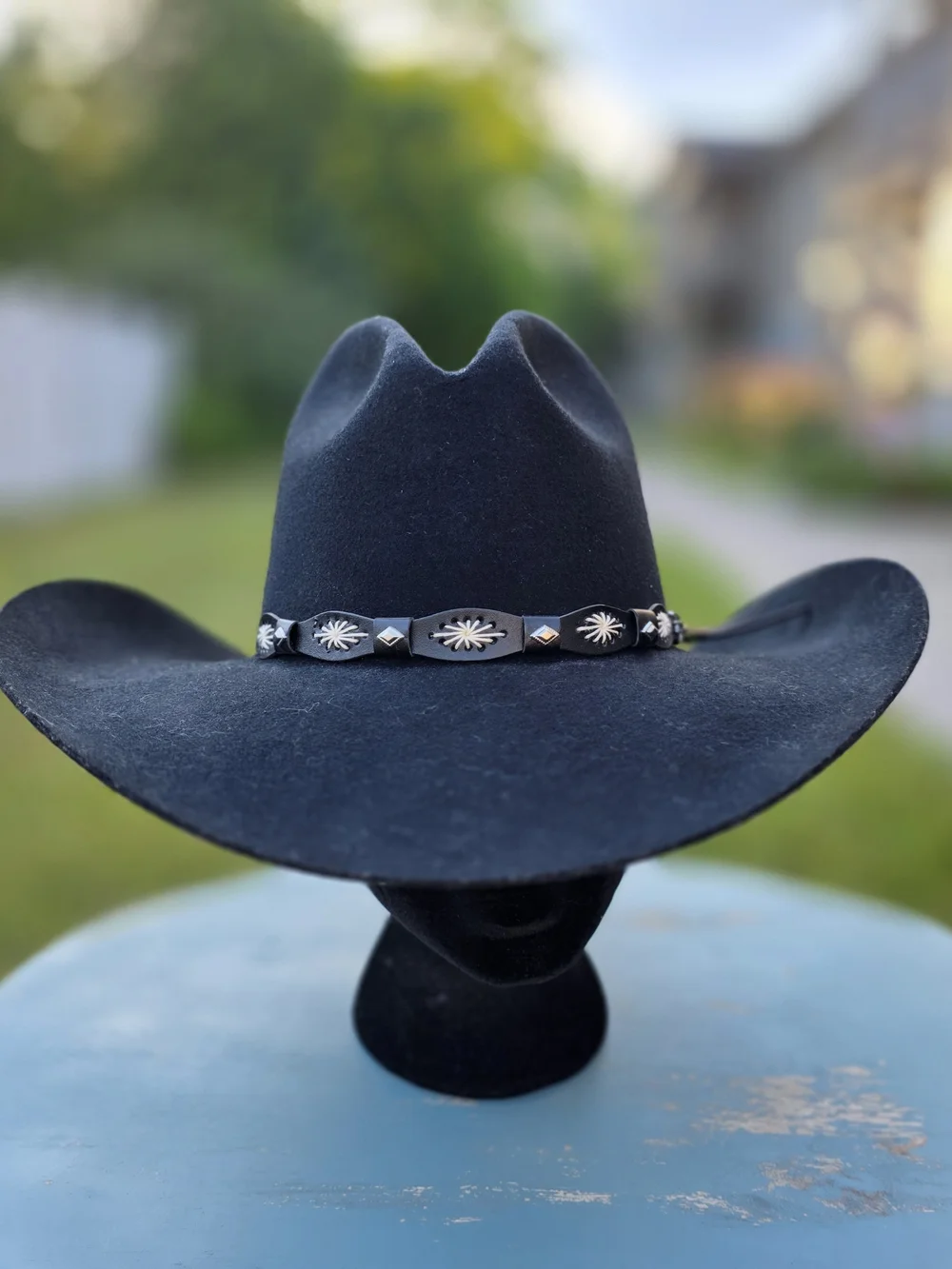 Eddy Bros Bandit Black Wool Felt Cowboy Hat Size 7 Made in USA Vintage